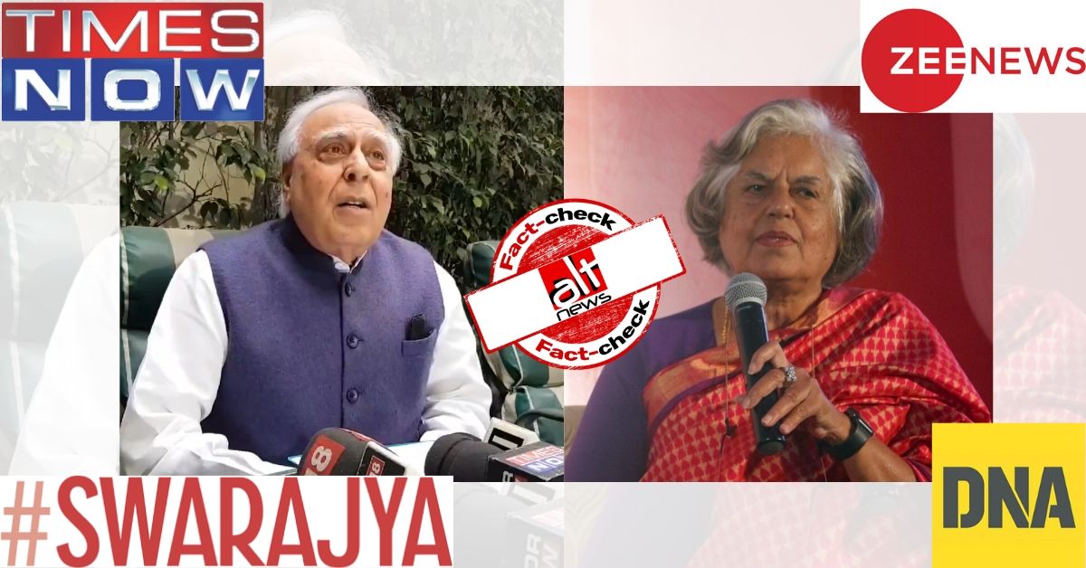 Media misreport: Lawyers Kapil Sibal, Indira Jaising, Dushyant Dave wrongly linked with alleged PFI support for CAA stir - Alt News