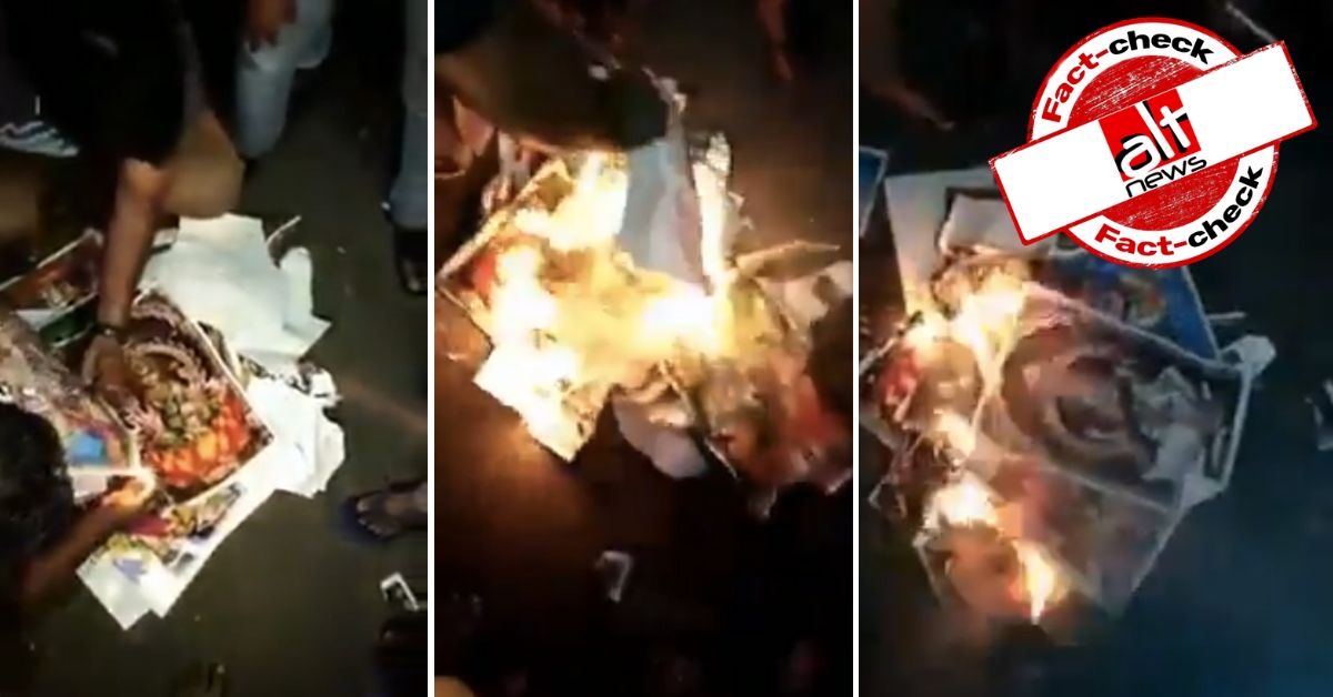 Old video falsely shared as posters of Hindu deities burnt during CAA protests - Alt News
