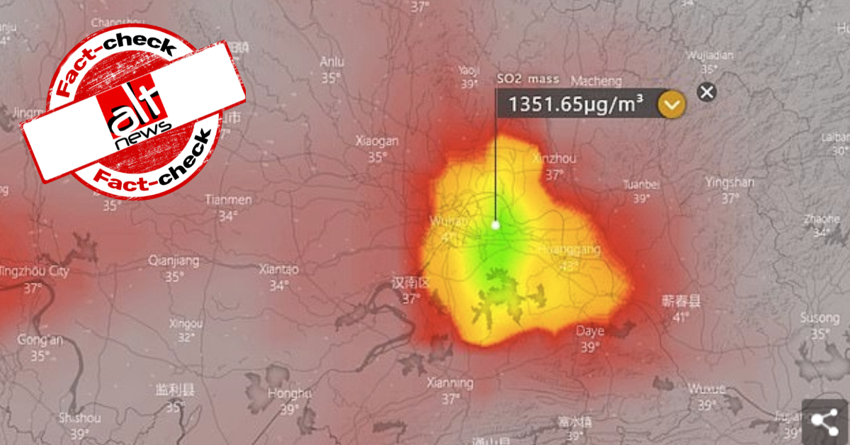 Coronavirus: Image showing sulphur dioxide forecasts falsely linked with mass cremation in Wuhan - Alt News