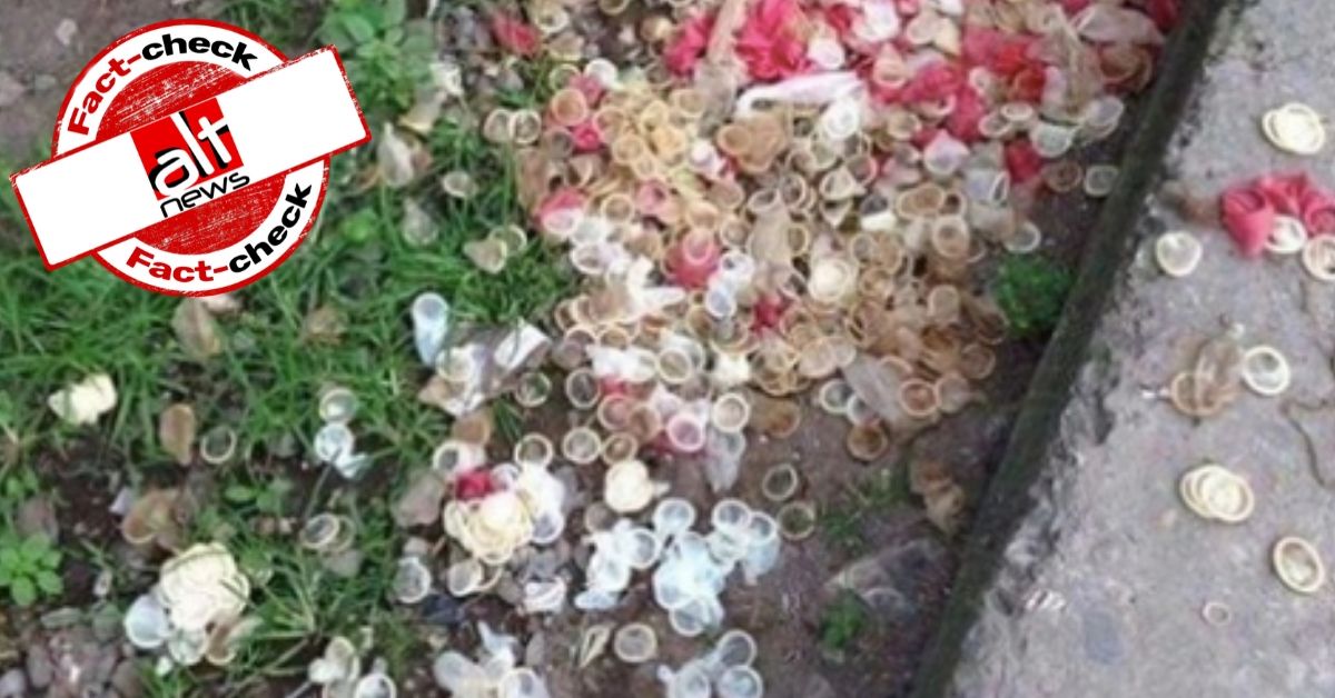 Old, unrelated image viral as condoms found in Shaheen Bagh - Alt News