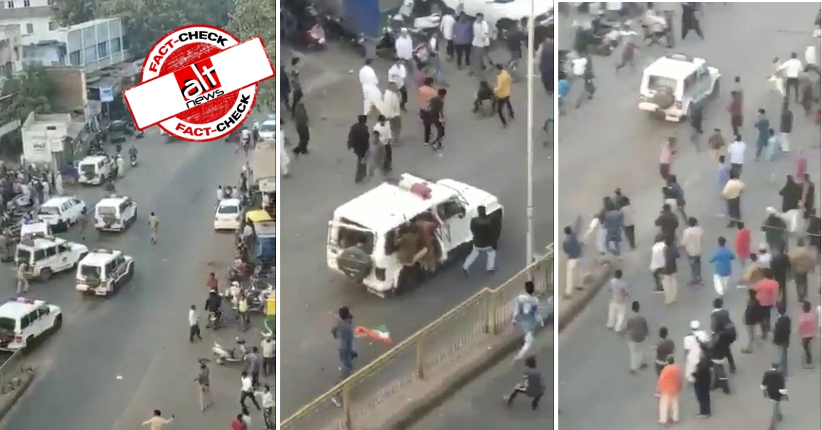 Old video of mob pelting stones at police in Ahmedabad shared as Delhi riots - Alt News