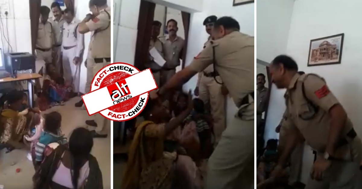 Old video of cop beating woman in Gwalior shared as Delhi police brutality - Alt News