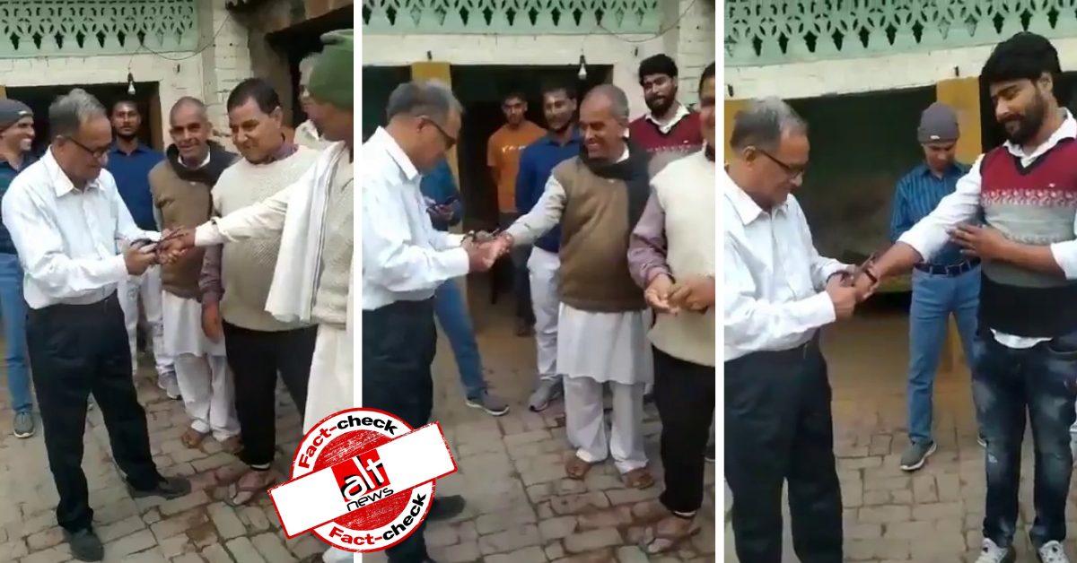 Man cutting Kalawas from people's wrists is NOT Samajwadi Party leader - Alt News