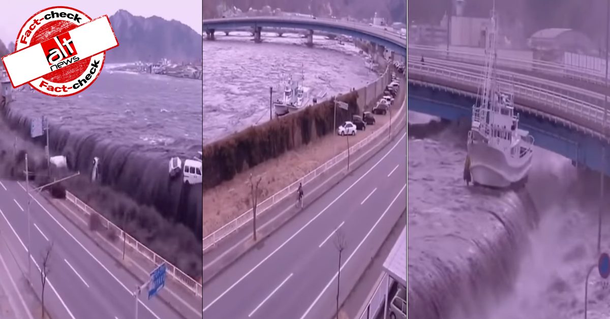 Video of 2011 Japan tsunami shared as 'Three Gorges Dam of China' overflowing - Alt News