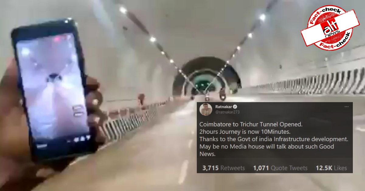 No, Coimbatore to Thrissur cannot be traveled in 10 minutes via Kuthiran Tunnel - Alt News