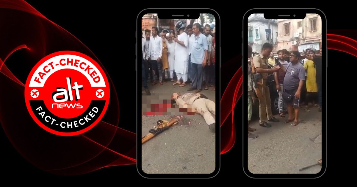 Cop kills self in Kolkata, video falsely linked to protest against Nupur Sharma - Alt News