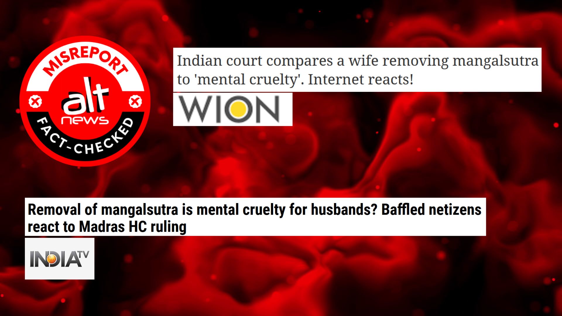 Fact-check: Did Madras HC say that removal of thali amounts to mental cruelty? - Alt News