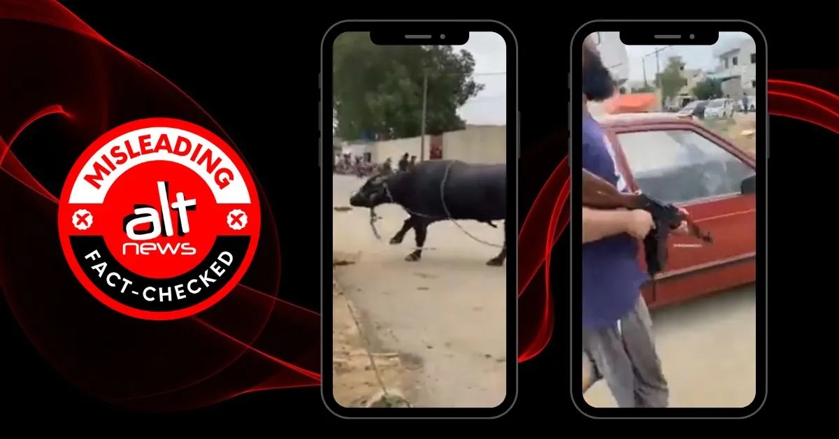 Viral video of armed civilians chasing a buffalo is from Pakistan - Alt News