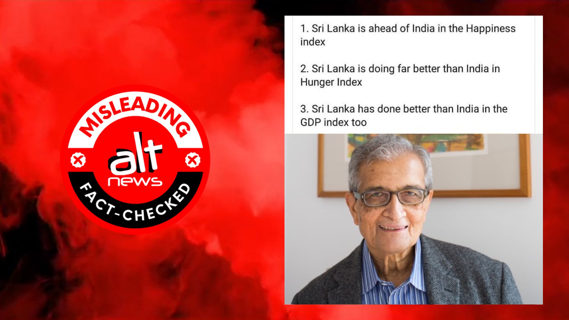 Fact-Check: Did Amartya Sen claim that Sri Lanka is ahead of India in terms of global indices? - Alt News