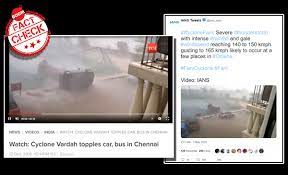 Video From 2016 Cyclone Vardah Shared As Cyclone Fani; IANS Tweets Old Video