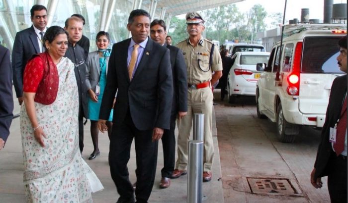 Seychelles President Danny Faure arrives in India