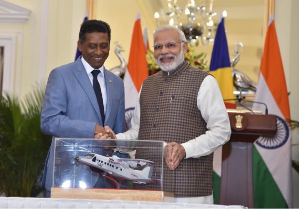 Modi hands over Dornier aircraft model to Seychelles president