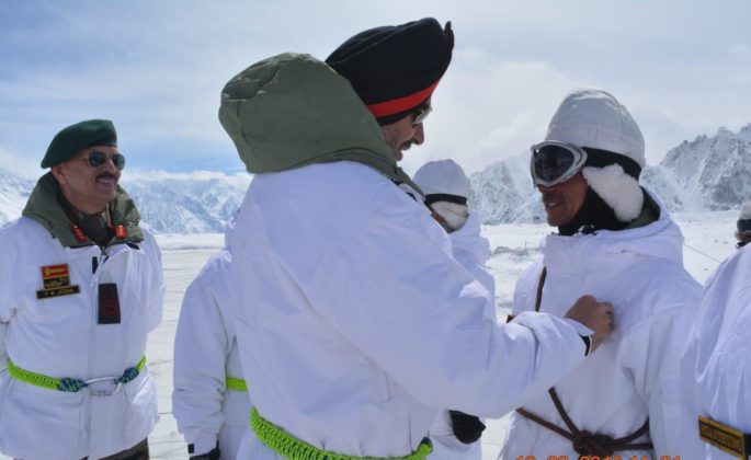 Northern command GOC visits Siachen sector