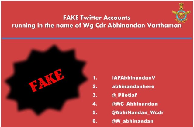 Wg Cdr Abhinandan not on social media platforms: IAF