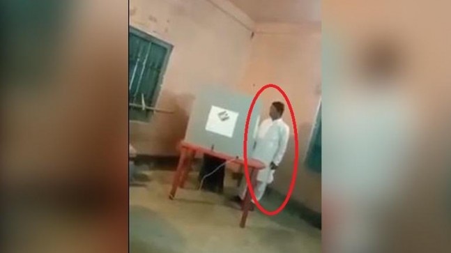 Fact Check: Man in viral video inside polling booth is from TMC and not BJP
