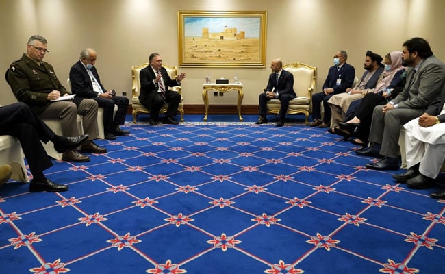 US Secretary Of State Pompeo Meets Taliban, Kabul Negotiators In Qatar
