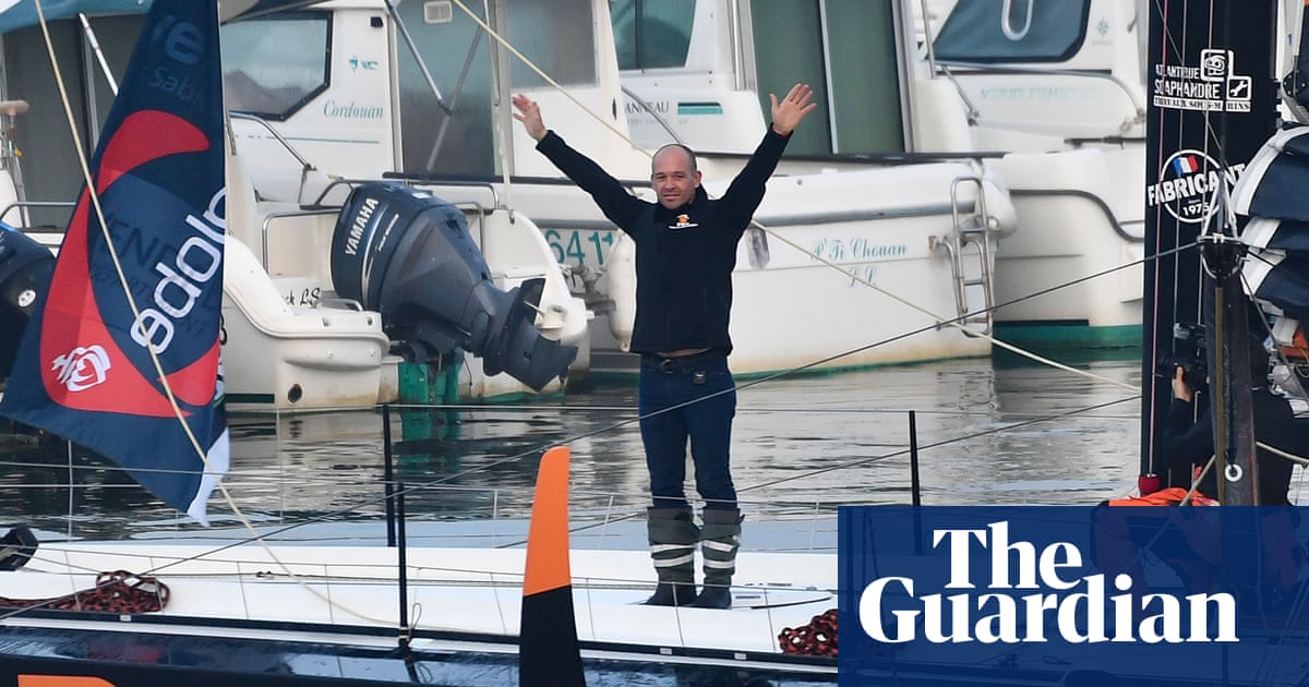 French sailor rescued after yacht breaks in half during round-the-world race