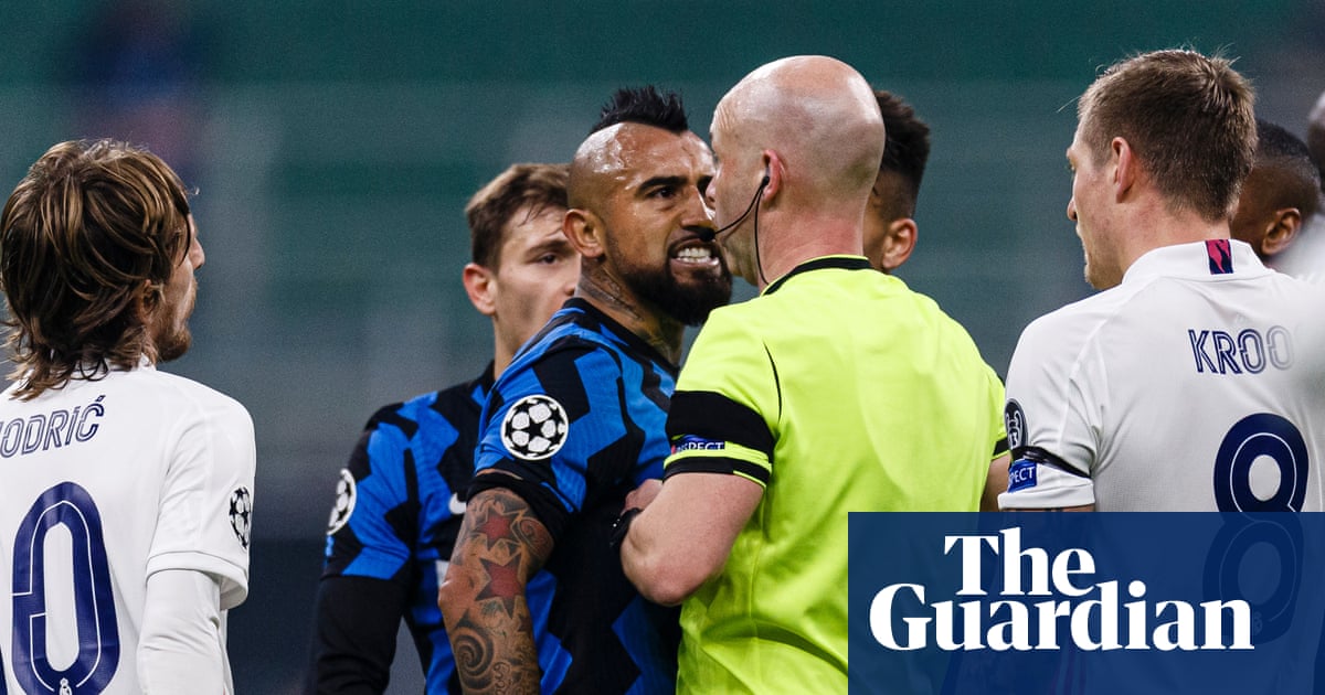 Champions League: Real Madrid push Inter towards exit after Vidal sees red