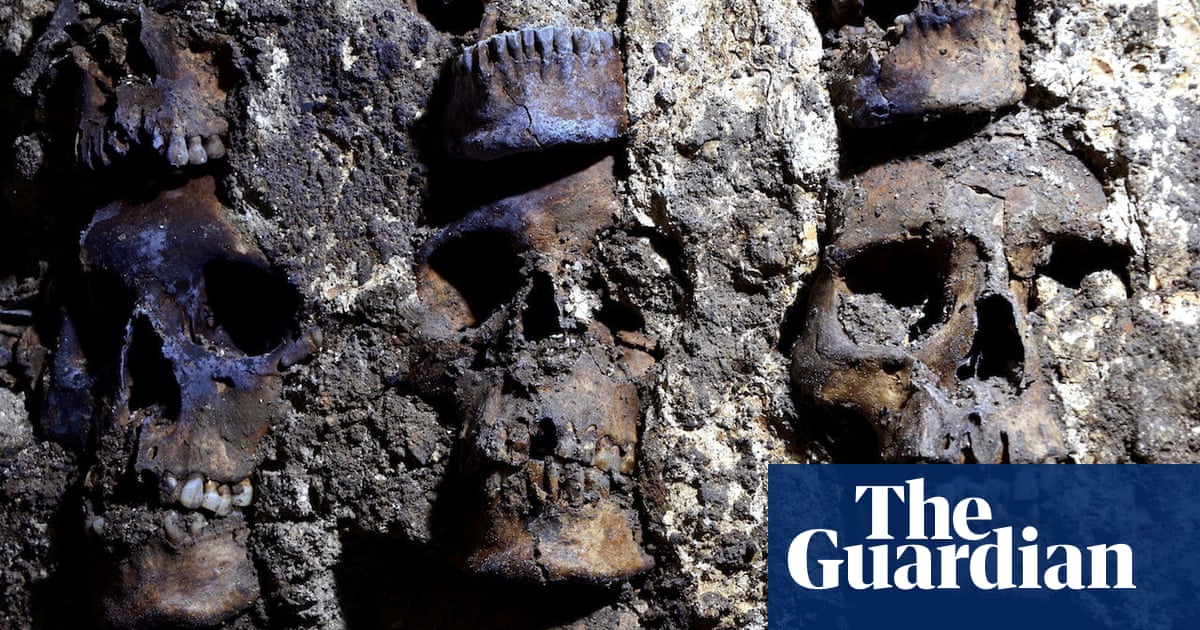 Tower of human skulls reveals grisly scale to archaeologists in Mexico City