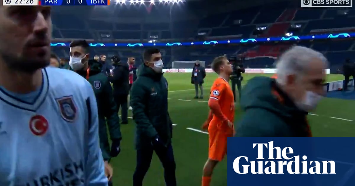 PSG v Istanbul Basaksehir: players walk off pitch as fourth official is accused of racism - video