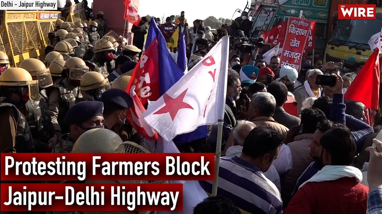 Protesting Farmers Block Jaipur-Delhi Highway I Farm Bill Protests