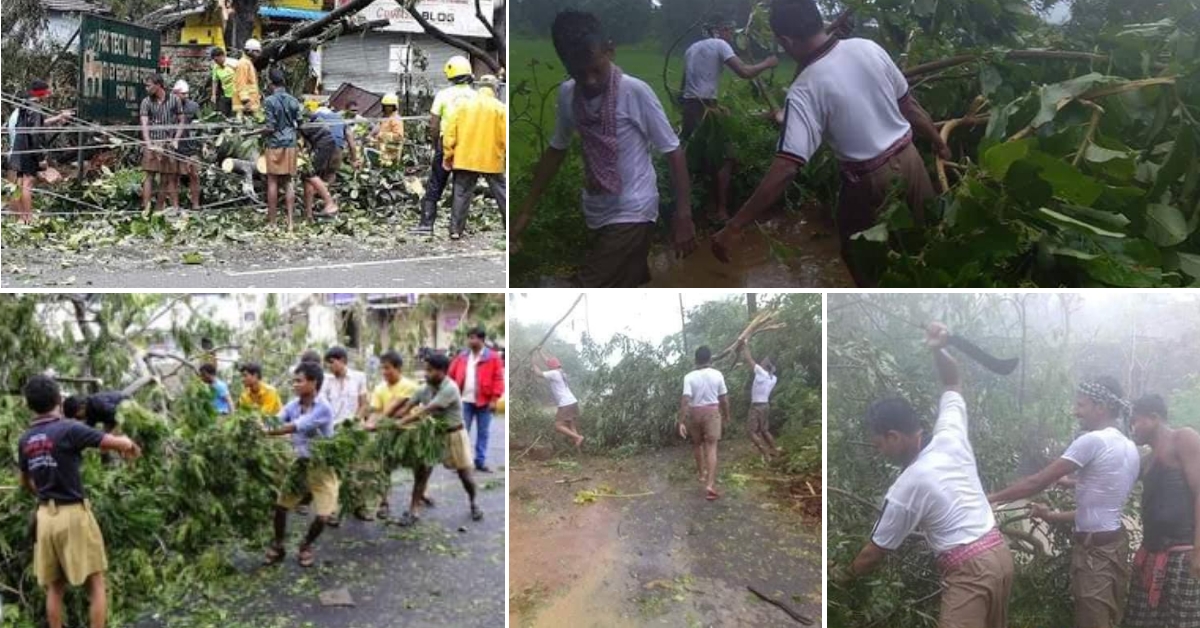 Old images shared as RSS workers providing relief during Cyclone Fani in Odisha - Alt News