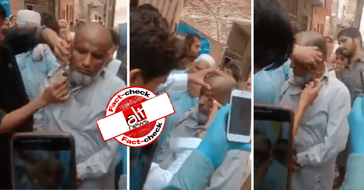 Pakistani man's beard, eyebrows shaved for molesting minors, video viral in India - Alt News