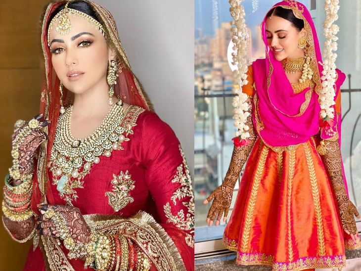 वेडिंग डायरी: सना खान ने शादी में पहना था लखटकिया लहंगा, पति अनस ने अलग अंदाज में की खूबसूरती की तारीफ
