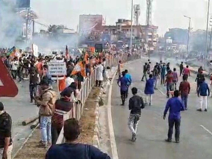 बंगाल में हिंसा: सिलीगुड़ी में पुलिस और भाजपा कार्यकर्ताओं के बीच हिंसक भिड़ंत, प्रदेश अध्यक्ष घोष बोले- एक कार्यकर्ता की मौत हुई