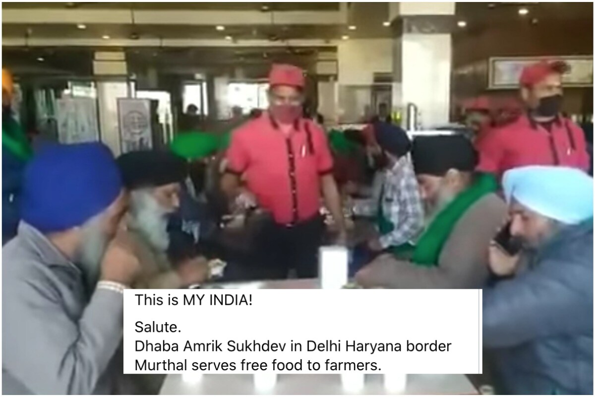 Murthal Dhaba Opens up Doors to Protesting Farmers, Offers Free Meals for Three Days