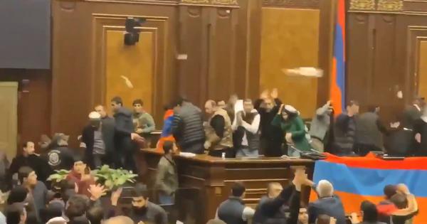 Watch: Angry protestors storm Armenian parliament after PM agrees to a Nagorno-Karabakh peace deal
