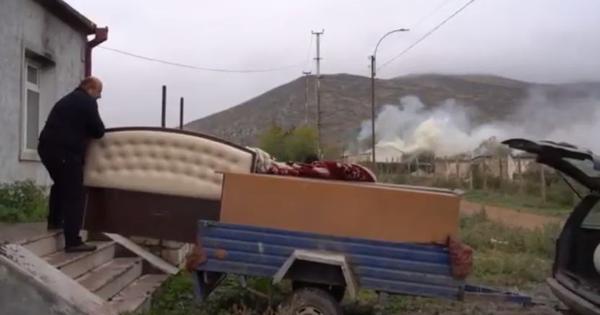 Watch: Armenian residents pack belongings to leave Aghdam district before Azerbaijan takes over