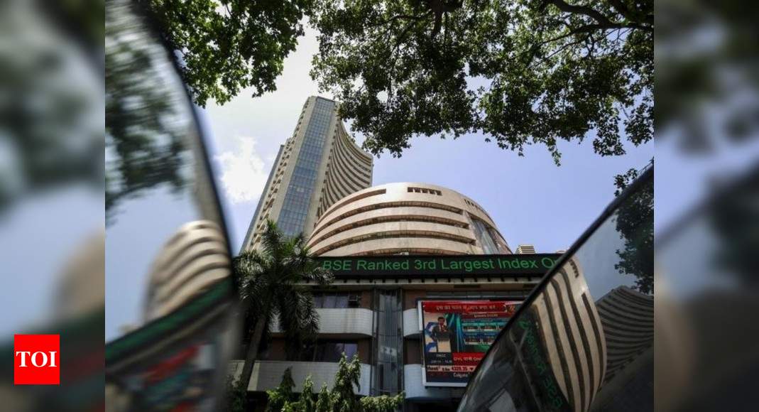 Sensex zooms 506 points to hit record closing of 44,655; Nifty settles above 13,100 - Times of India