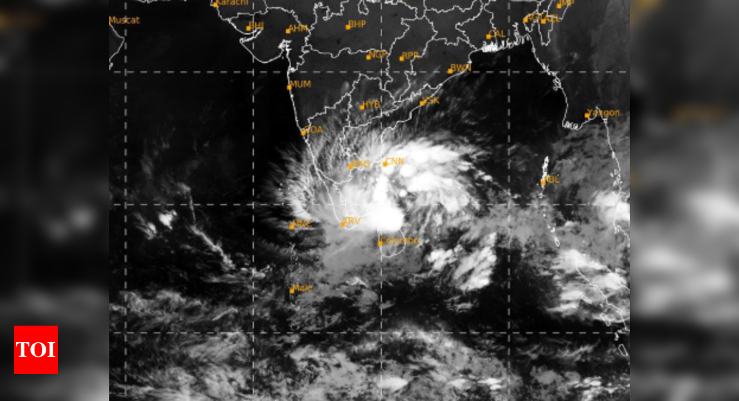 Cyclone Burevi starts making landfall in Sri Lanka, set to hit Tamil Nadu coast | Chennai News - Times of India