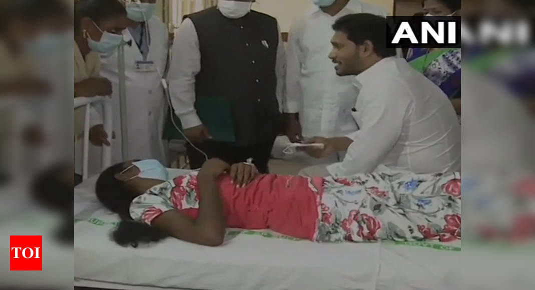 Andhra Pradesh CM visits those afflicted with mystery disease in hospital | Visakhapatnam News - Times of India