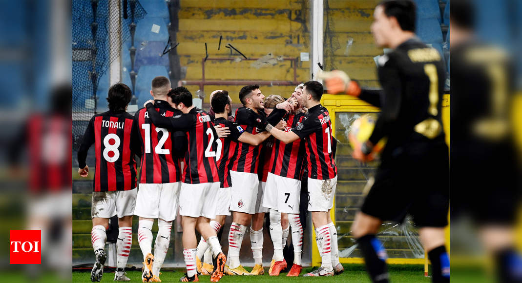 AC Milan battle to 2-1 win at dogged Sampdoria to stay five points clear | Football News - Times of India