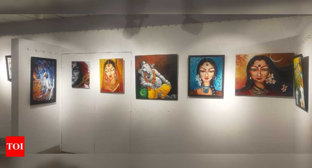 City artists miss interacting with guests at exhibitions | Kolkata News - Times of India