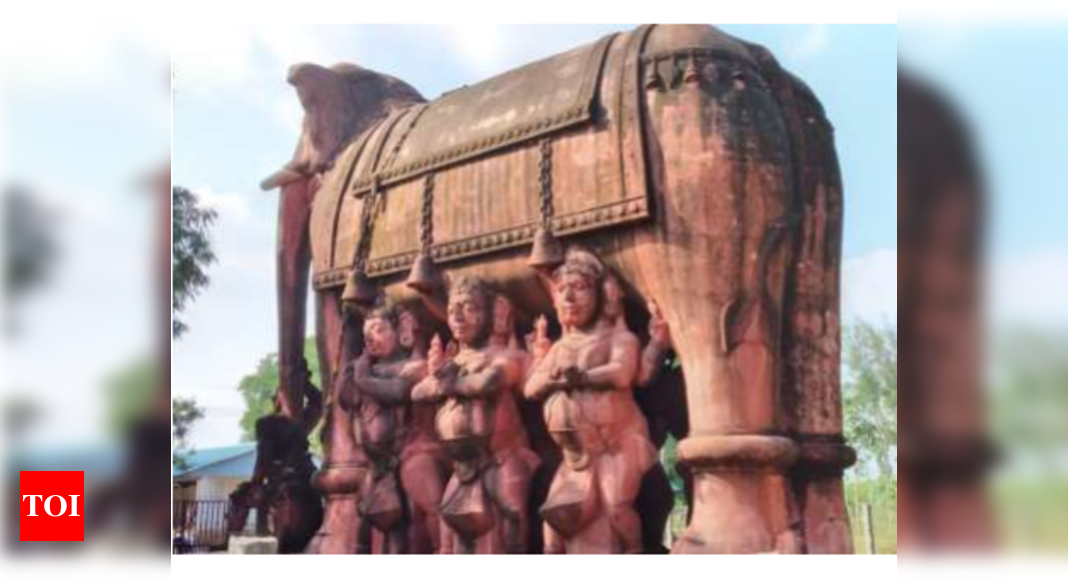 Tamil Nadu archaeology dept declares Sirpa Kulam, elephant statue as protected monuments | Chennai News - Times of India