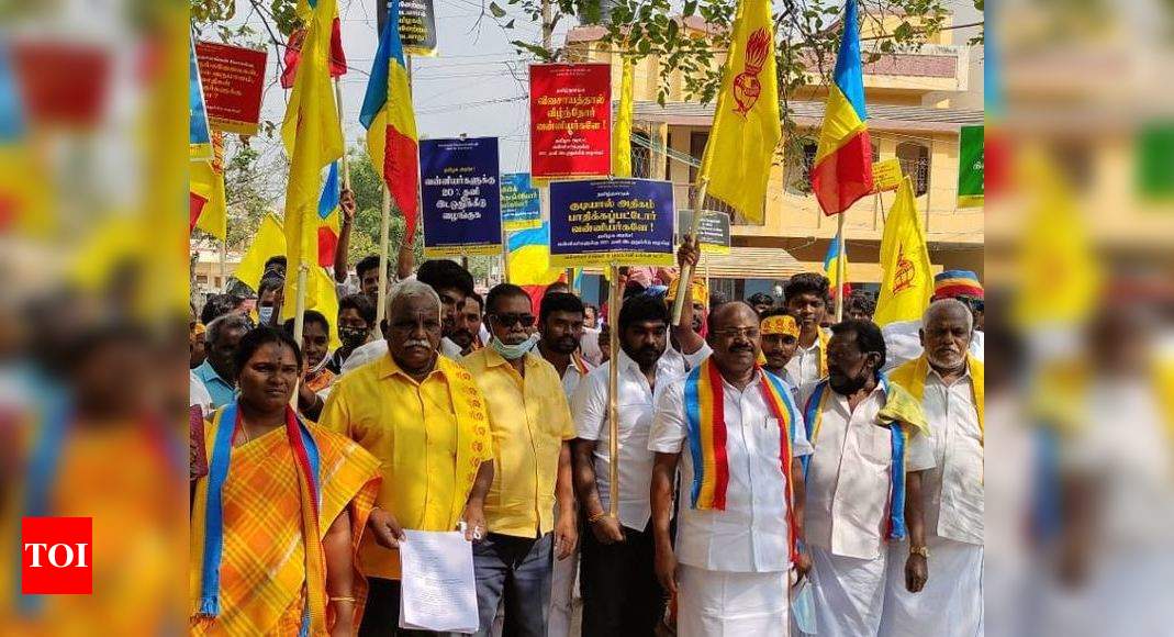 Tamil Nadu: PMK cadre hands over petitions to VAOs in Salem seeking 20% reservation quota for Vanniyars | Salem News - Times of India