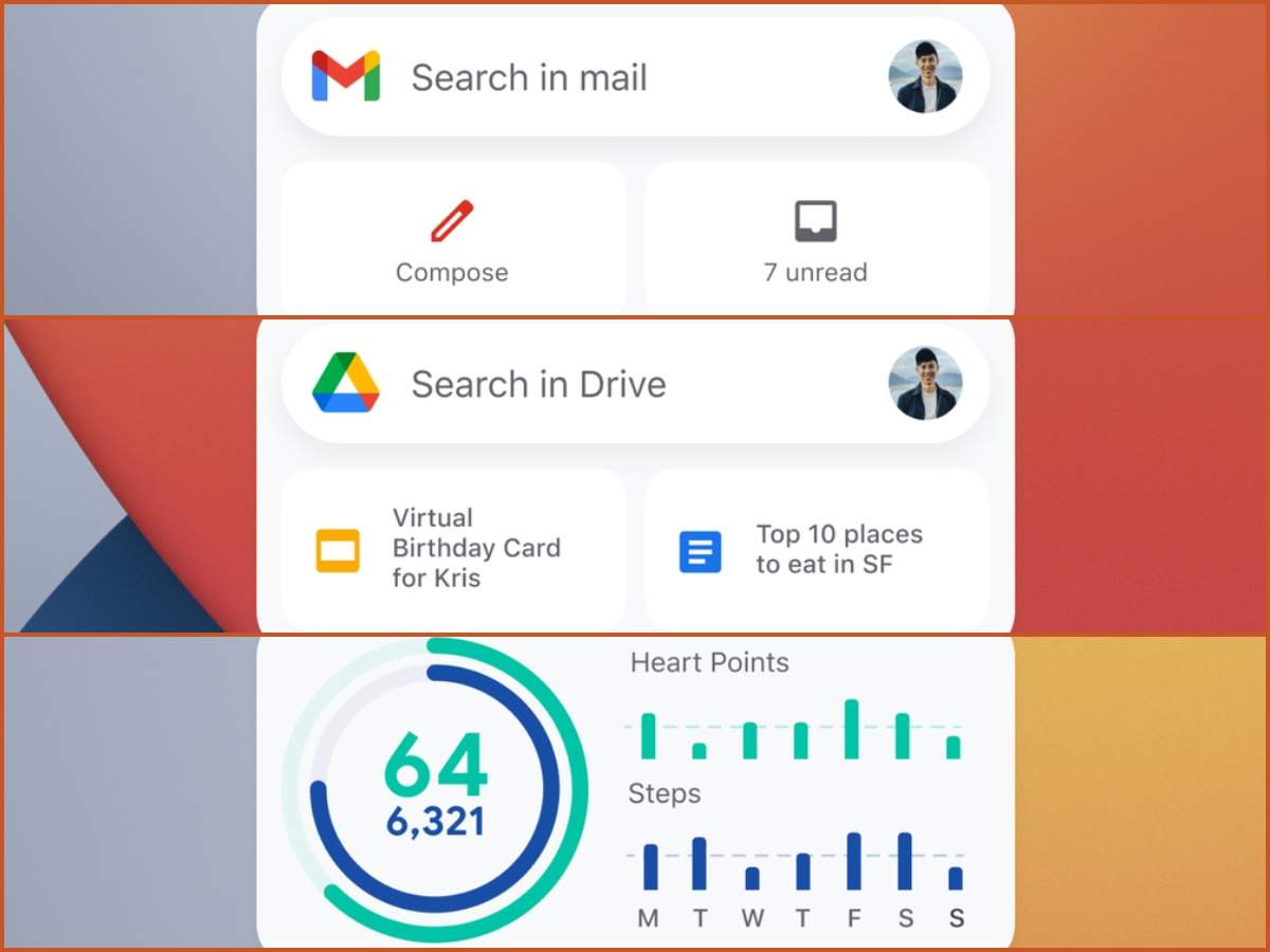 Google rolls out Gmail, Drive and Google Fit widgets for iPhone users - Latest News | Gadgets Now