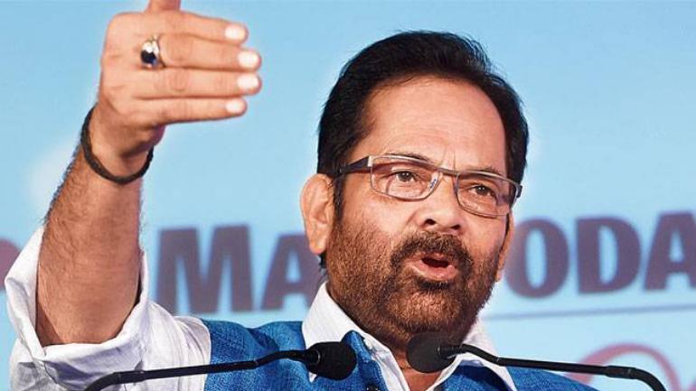Mukhtar Abbas Naqvi criticizes opposition parties for questioning EVMs, says it is to ‘discredit’ democracy