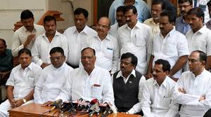 Congress’s 12 Telangana MLAs join TRS