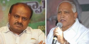 Kumaraswamy and Yeddyurappa in sharp exchange, boast of their power in Karnataka and Centre