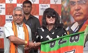 Bangladeshi actor Anju Ghosh joins BJP, evades questions on her citizenship