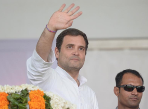 Rahul Gandhi says ‘56-inch-chest prime minister sent a woman to defend him in Parliament’