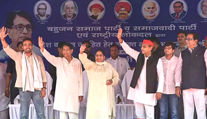 In UP’s Deoband, SP, BSP, RLD hold first-ever joint rally, lakhs of loyalists cheer their leaders